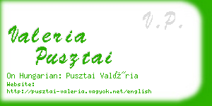 valeria pusztai business card